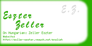 eszter zeller business card